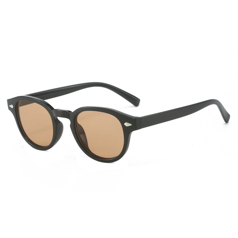 Vintage Round Frame Sunglasses for Men Stylish Casual Eyewear