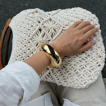 Fashionable Gradient Acrylic Wide Bracelet Geometric Resin Jewelry