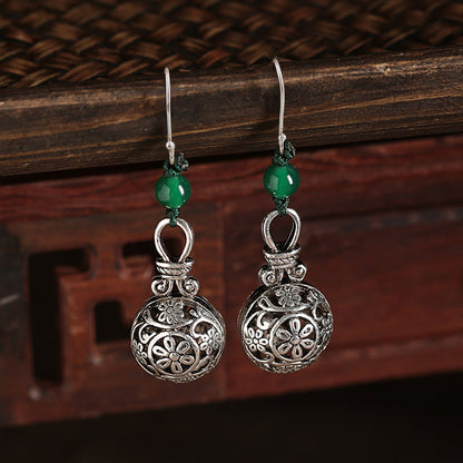 Ethnic Style Earrings Vintage Earrings Sterling Silver Tibetan Jewelry