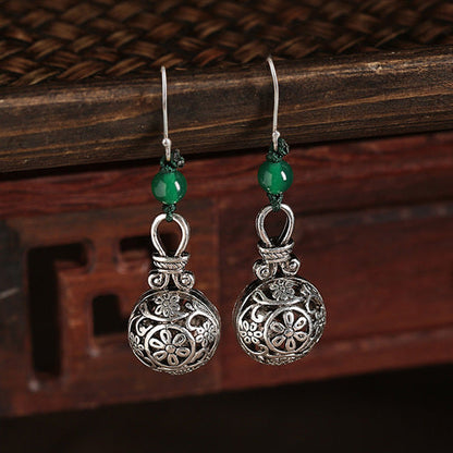 Ethnic Style Earrings Vintage Earrings Sterling Silver Tibetan Jewelry