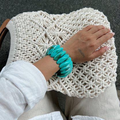 Unique Resin Gradient Bangle Stylish Stretch Bracelet