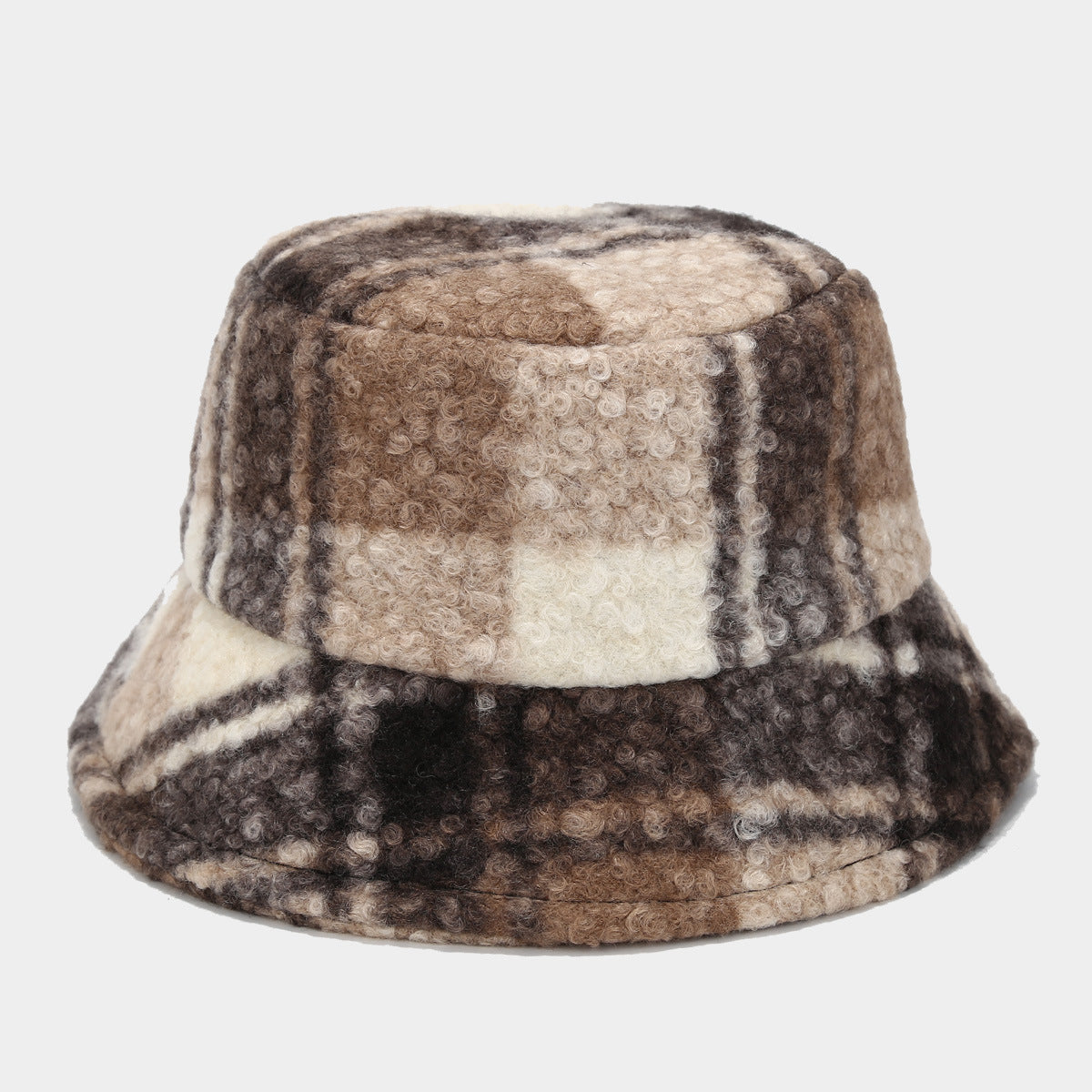 Vintage Fuzzy Plush Thick Warm Bucket Hat