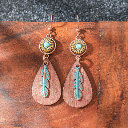 Bohemian Style Handmade Tassel Earrings with Heart-Shaped Design