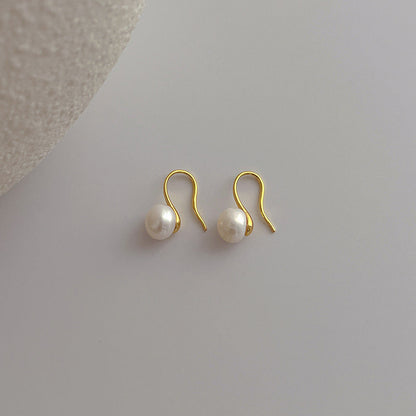 Pearl Simple Elegant Metal Earrings