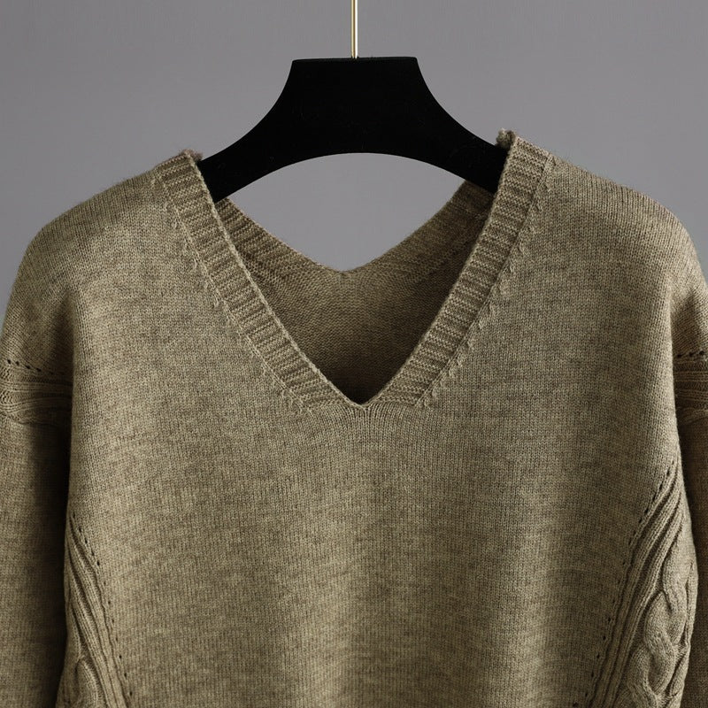 2+ V-Neck Side Split Knit Sets