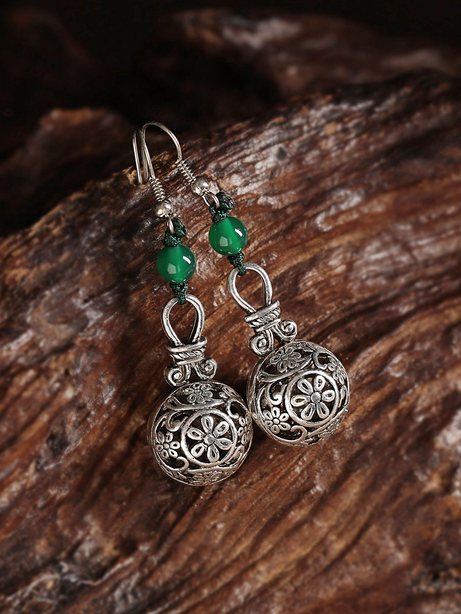 Ethnic Style Earrings Vintage Earrings Sterling Silver Tibetan Jewelry