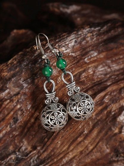 Ethnic Style Earrings Vintage Earrings Sterling Silver Tibetan Jewelry