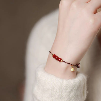 Purple Sand Hand Rope Good Luck Beads Hand-Woven Bracelet