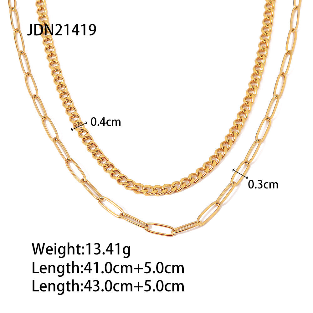 Vintage Simple Double Layers Necklace