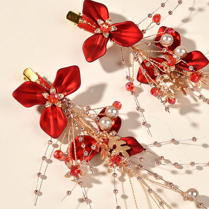 Bridal Floral Hair Clips Set for Wedding and Party