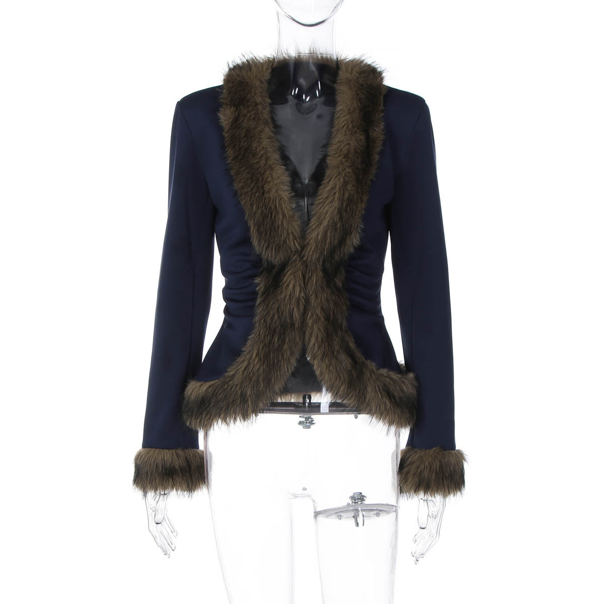 Trendy Casual Fleece Color Block Jacket