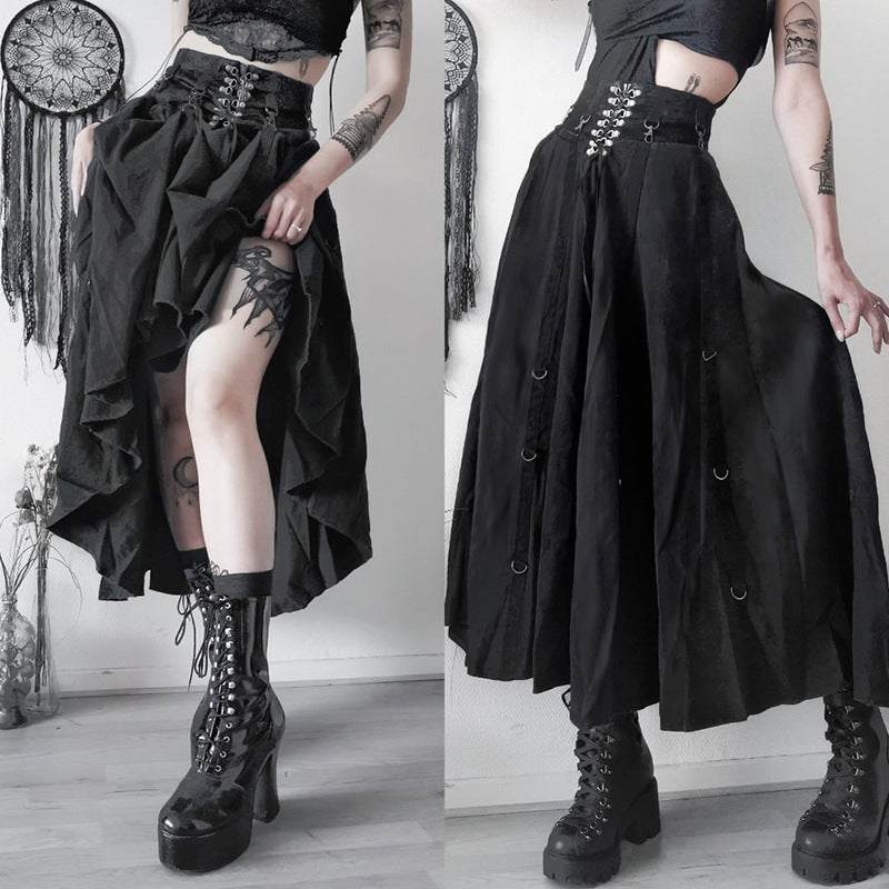 Summer Black A-Line Bodycon Skirt