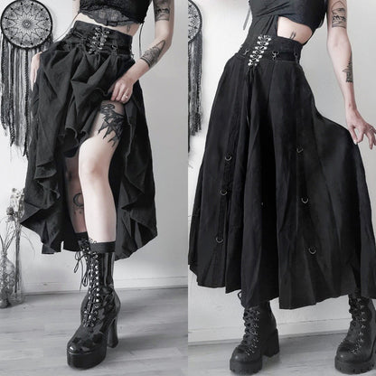 Summer Black A-Line Bodycon Skirt