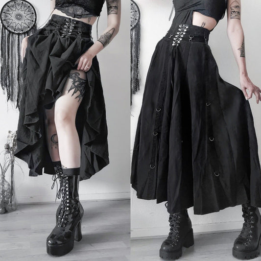 Summer Black A-Line Bodycon Skirt