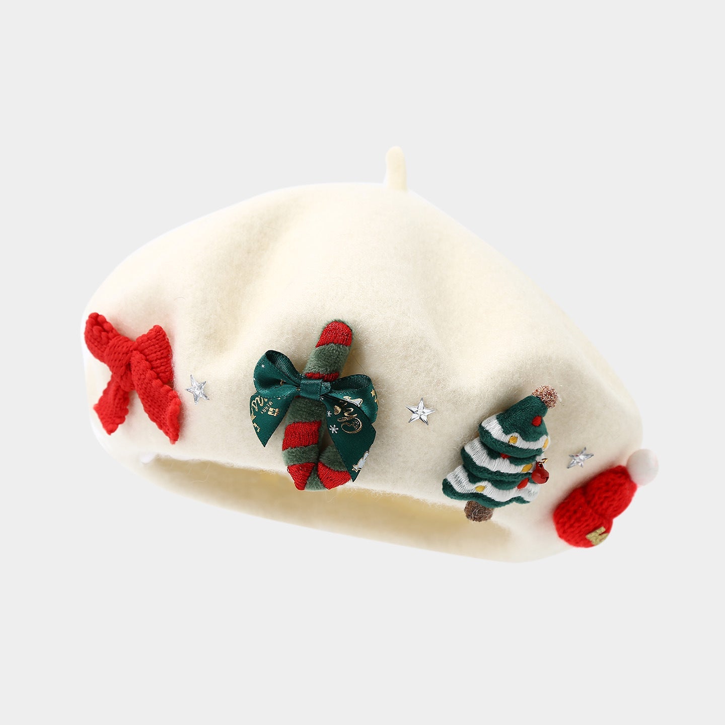 Winter Elegant Wool Blend Christmas Beanie Hat