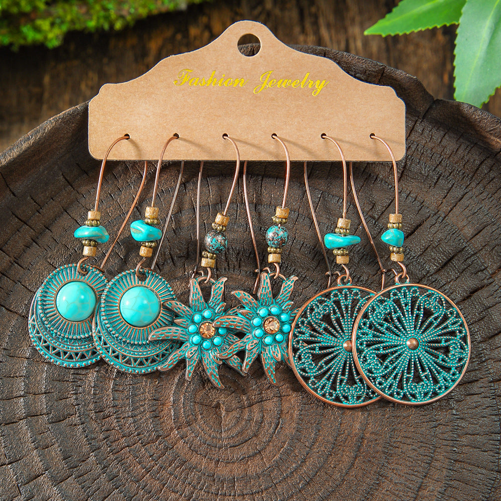 Fashion Tassel Earrings Set for Women - Vintage Style