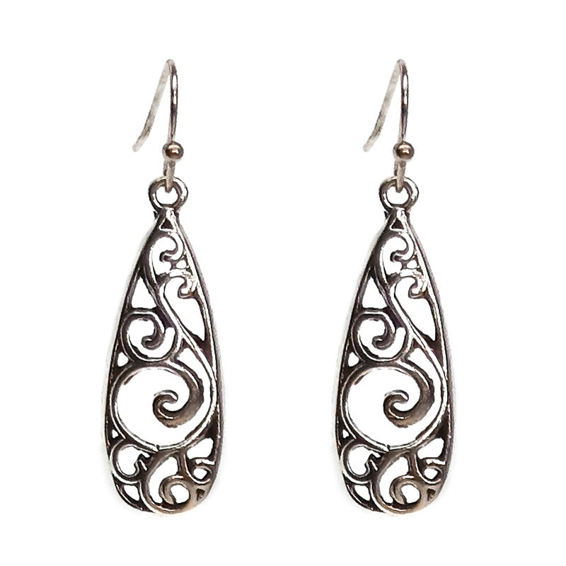 Bohemian Turquoise Earrings Vintage Style Geometric Alloy Earrings