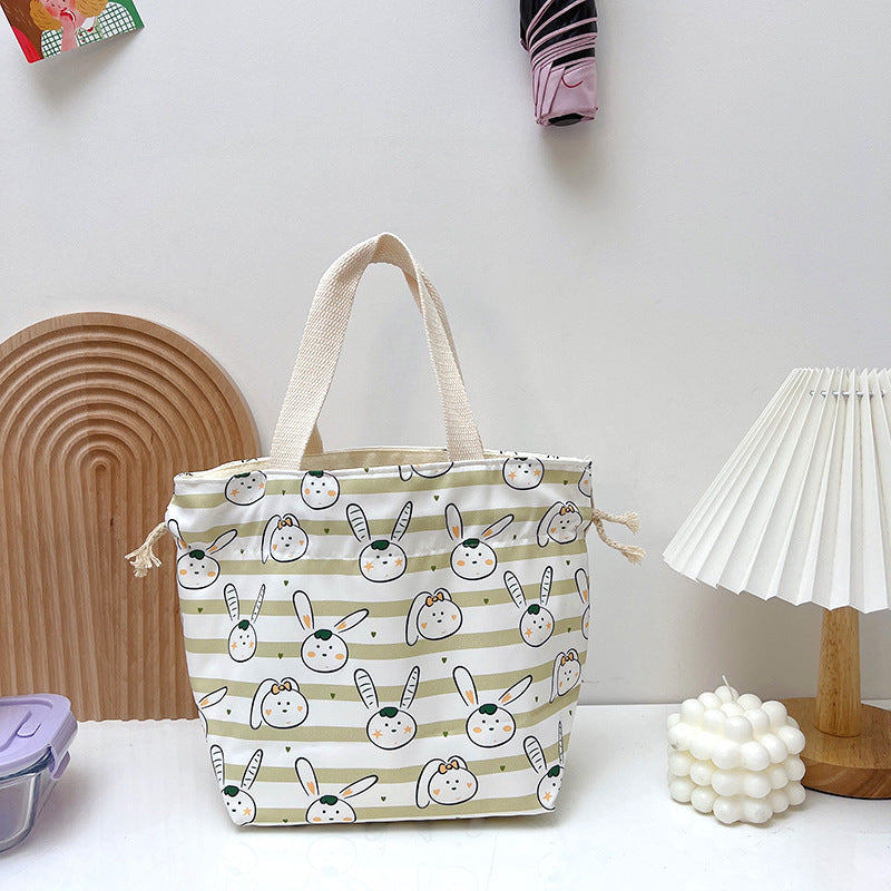 Trendy Waterproof Lunch Bag with Drawstring Closure