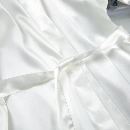 Sexy Feather Waist Tie Homewear Dress