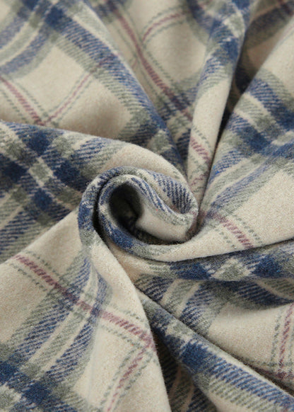 Oversized Plaid Shirt Jacket In Soft Fabric