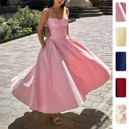 Elegant Vintage-Inspired A-Line Midi Dress