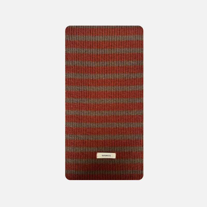 Soft Striped Warm Winter Wool Scarf