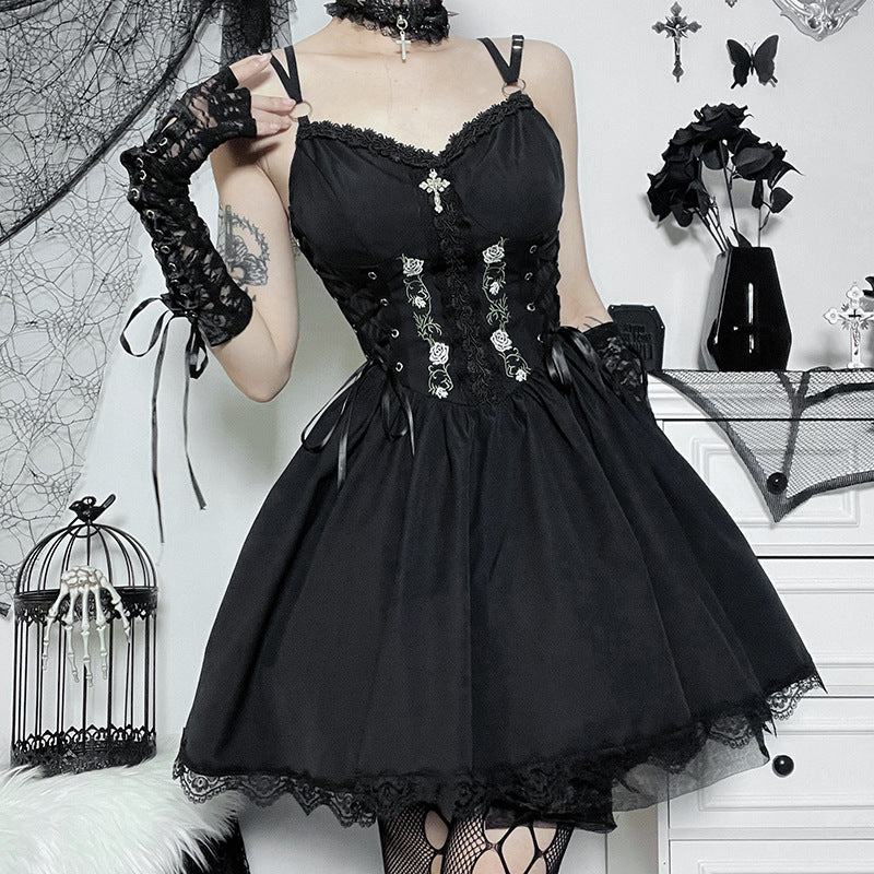 Elegant A-Line Bodycon Dress With Spaghetti Straps