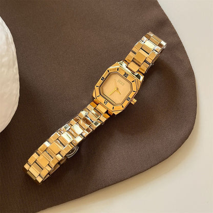 Vintage Gold Tone Octagonal Case Quartz Watch