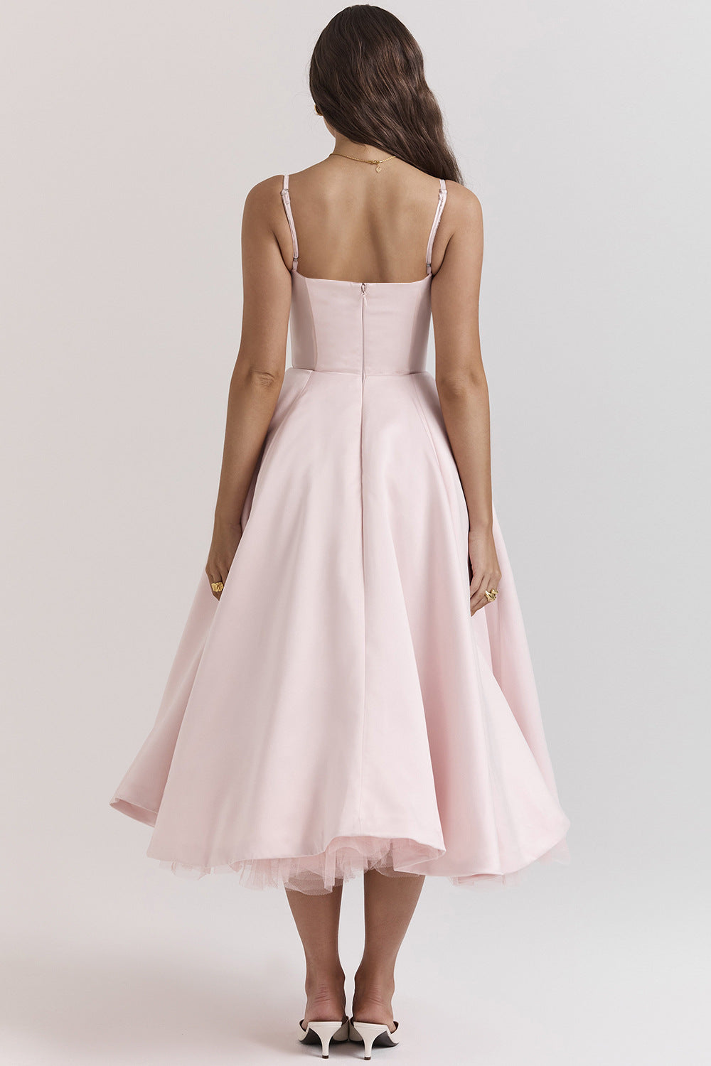 Layered Sweet Spaghetti Puffy Party Dress