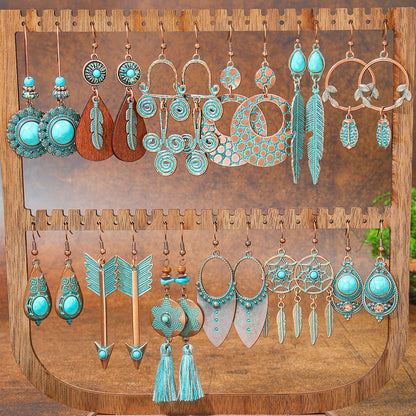 Bohemian Retro Tassel Earrings Vintage Style Travel Accessories
