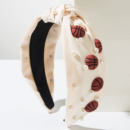 Sporty Pearl Headband Casual Hair Accessory