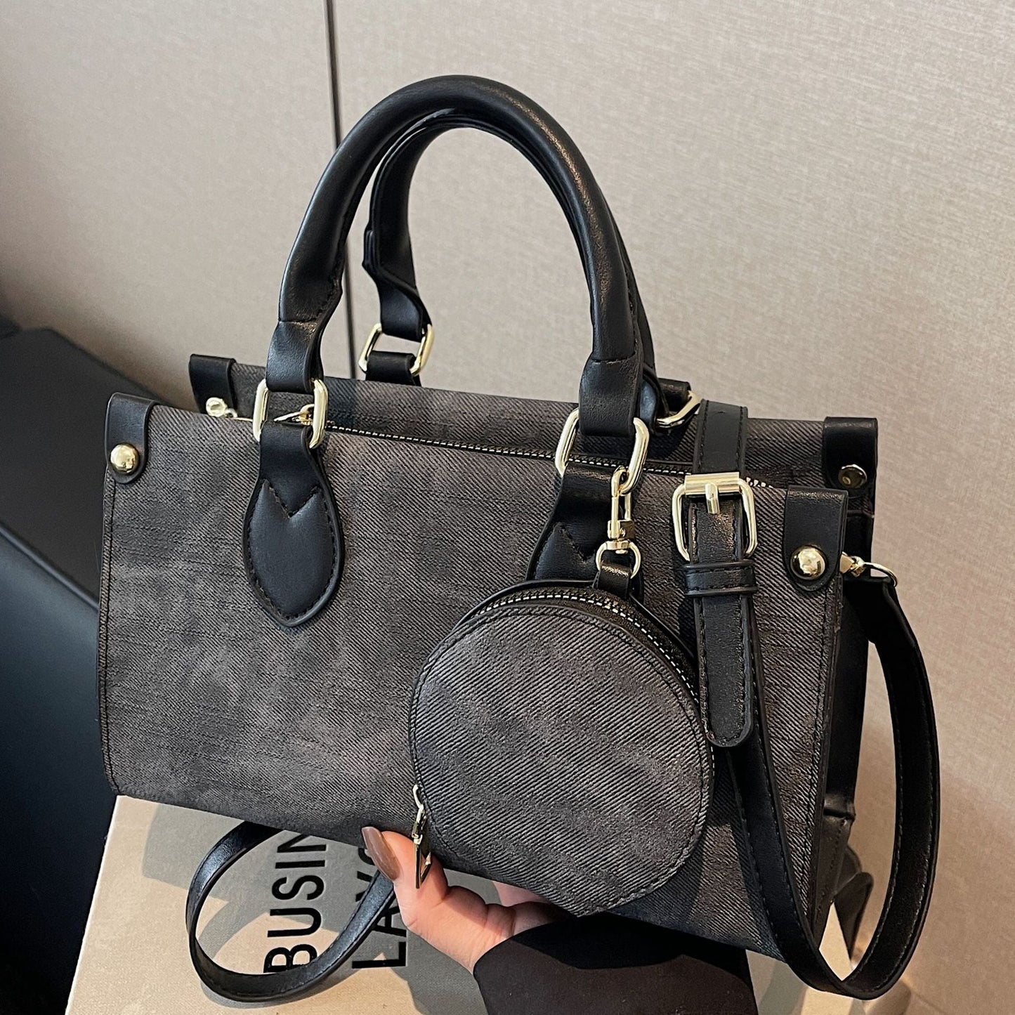 Vintage-Inspired Small Handbag for Women, Casual PU Crossbody Bag