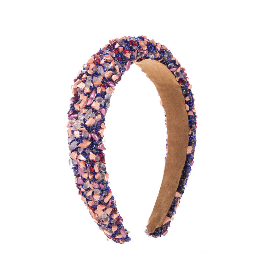 Exaggerated Baroque Style Colorful Crystal Headband Hair Accessories