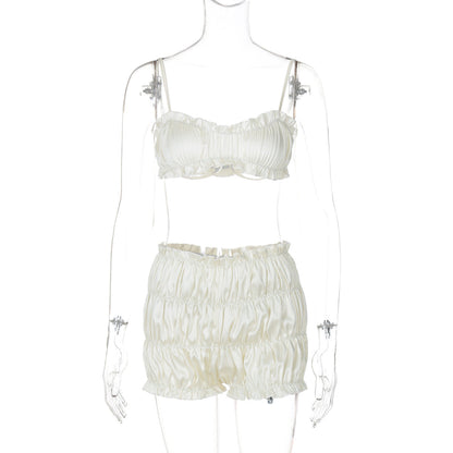 Slim Fit Sexy Strapless Romper Set