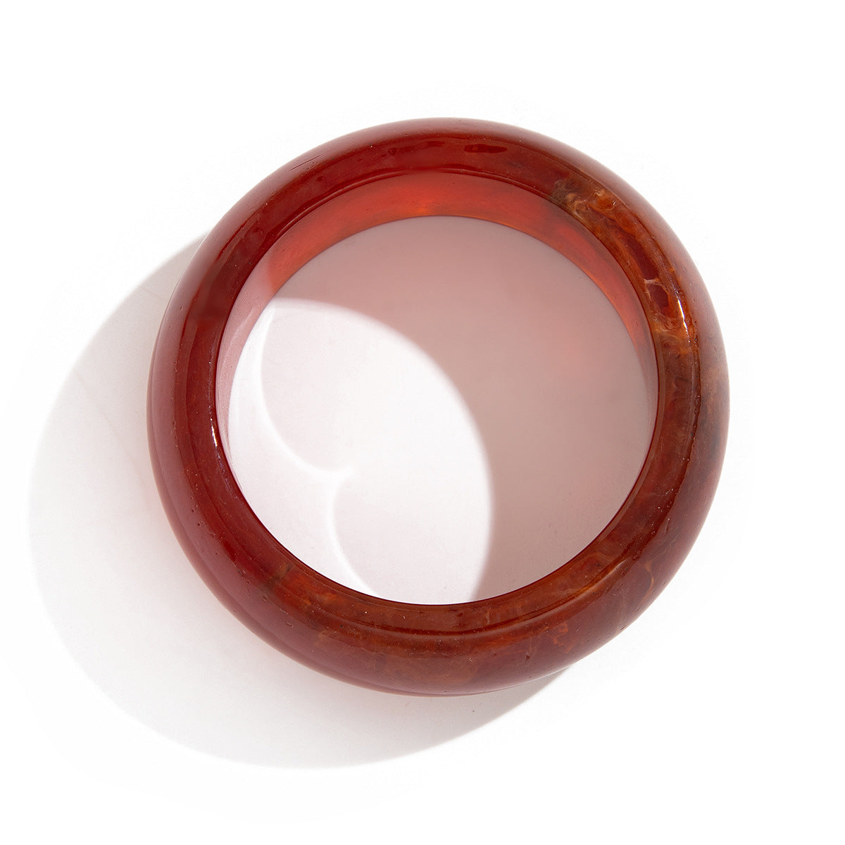 Trendy Semi-Transparent Acrylic Bracelet Exaggerated Wide Resin Bangle For Women