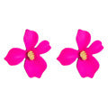 Trendy Floral Alloy Earrings Casual Chic Ear Studs