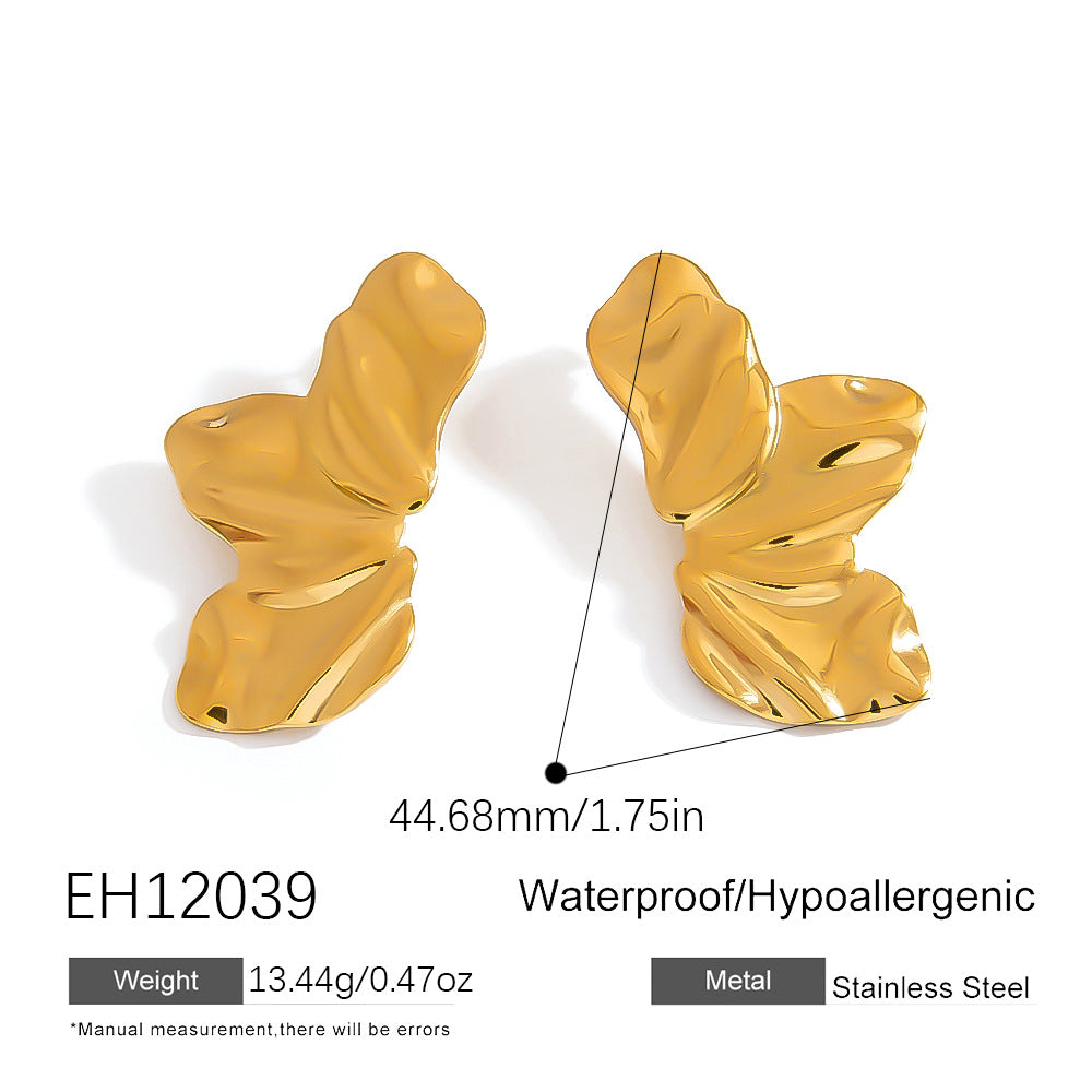 Exaggerated Geometric Stainless Steel Earrings