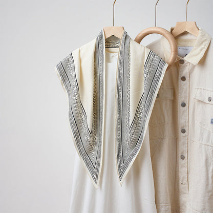 Solid Color Simple Silky Triangle Scarf