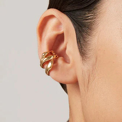Cross Simple Elegant Clip Earrings