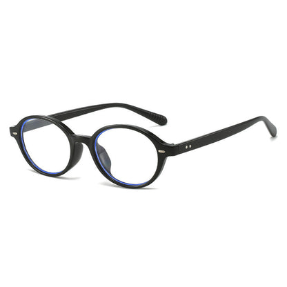 Trendy Oval Sunglasses Retro Clear Lenses Casual Elegant Frames