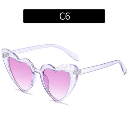 Colorful Heart-Shaped Sunglasses for Family Fun