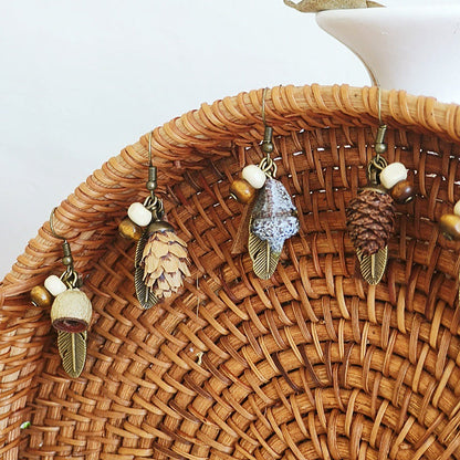 Bohemian Feather Tassel Earrings Vintage Tribal Style