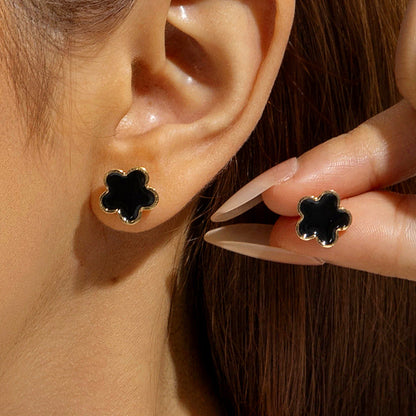 Trendy Alloy Five-Leaf Clover Bracelet Jewelry Set