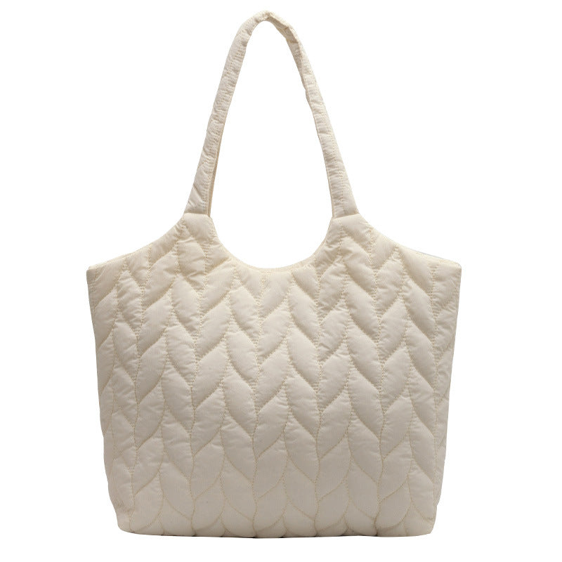Simple Solid Color Casual Shoulder Bag