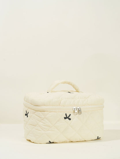 Bows Print Large Capacity Make Up Bag