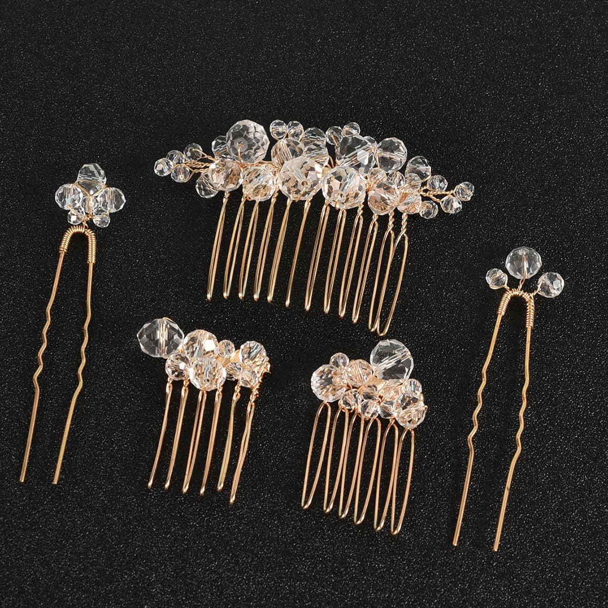 Vintage Baroque Pearl Hair Comb Set for Brides