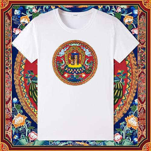 Ten Free Charms Wheel Short Sleeved Men'S/Women'S New Sportswear, Half Sleeved High-End Pure Cotton Couple T-Shirt