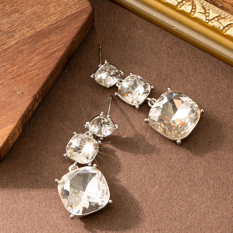 Fashionable Tassel Zircon Earrings For Women, Elegant And Slimming Design