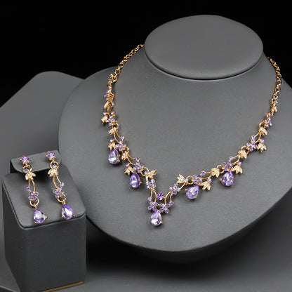 Bridal Crystal Necklace and Earring Set