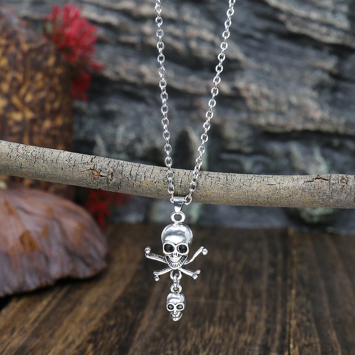 Halloween Ghost Skull Bat Pumpkin Pendant Necklace